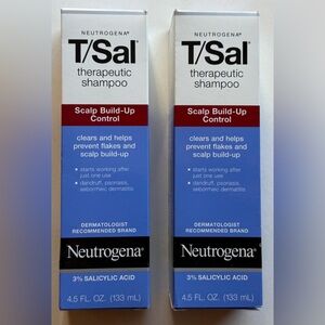 2 Pack Neutrogena T/Sal Therapeutic Shampoo, Scalp Build-up Control, 4.5 oz.